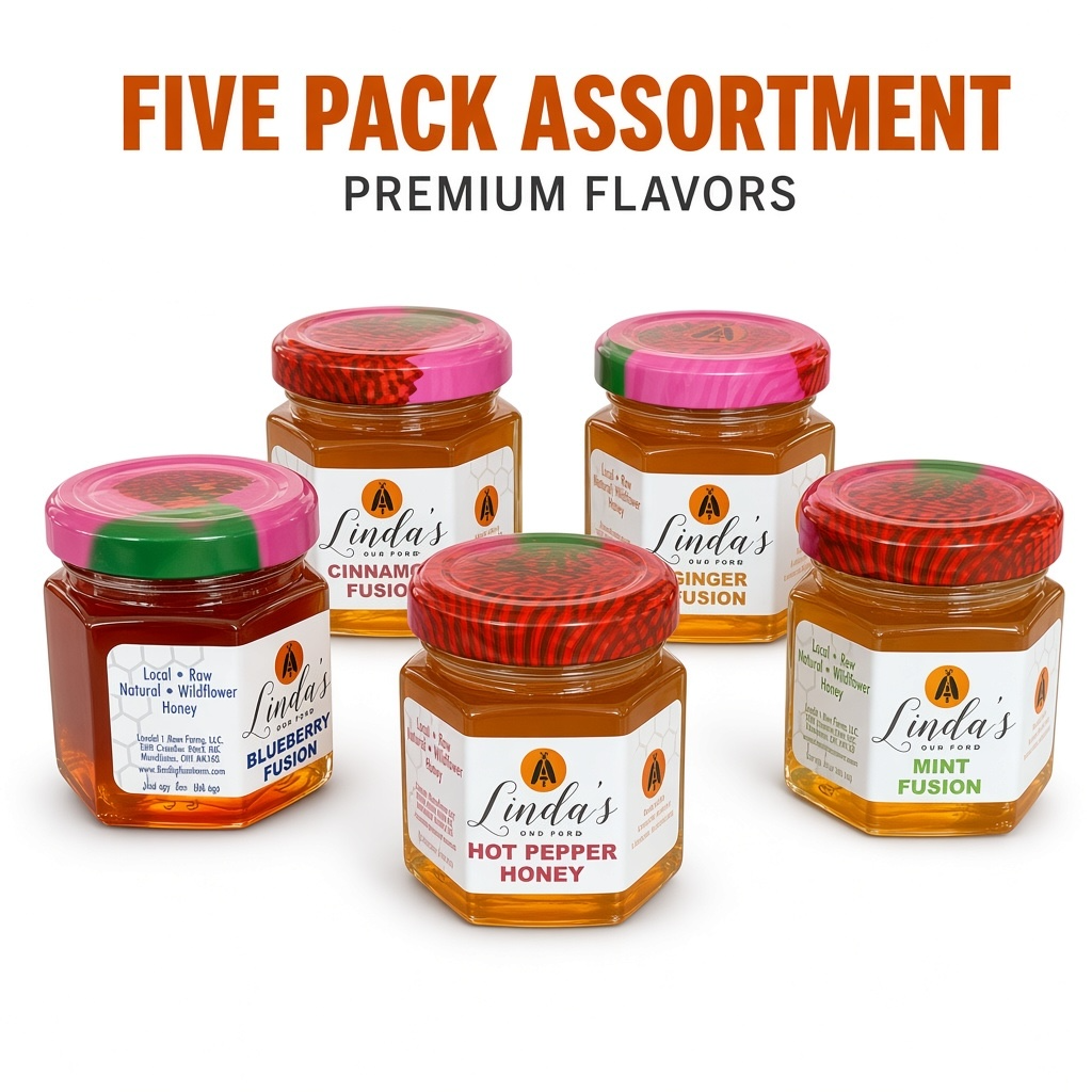 5-Pack Assortment Honey-Linda's Bee Farm Shop