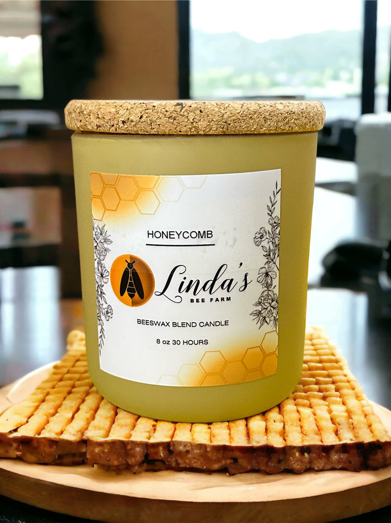 Beeswax Blended Candle Honeycomb - Linda's Bee Farm Shop